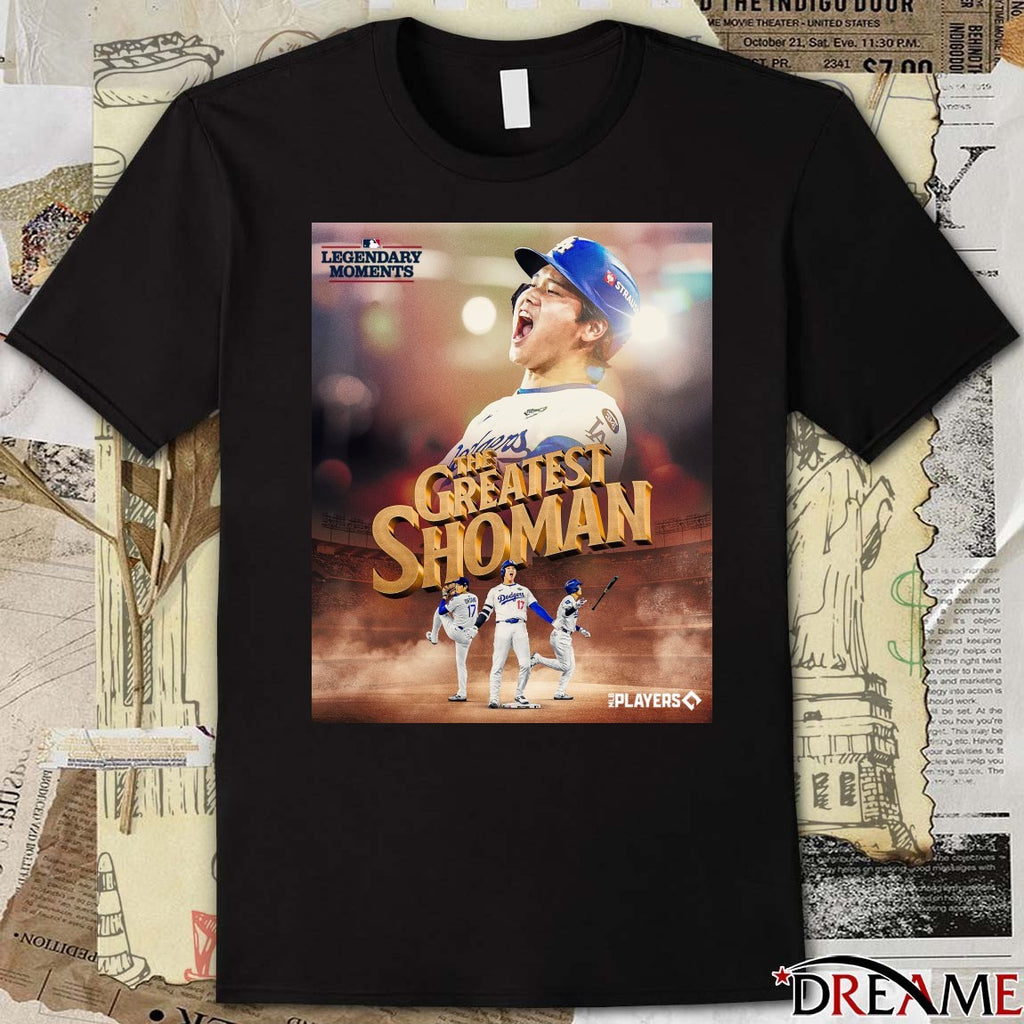 Los Angeles Dodgers Shohei Ohtani The Greatest Shoman Legendary Moments Poster t-shirt