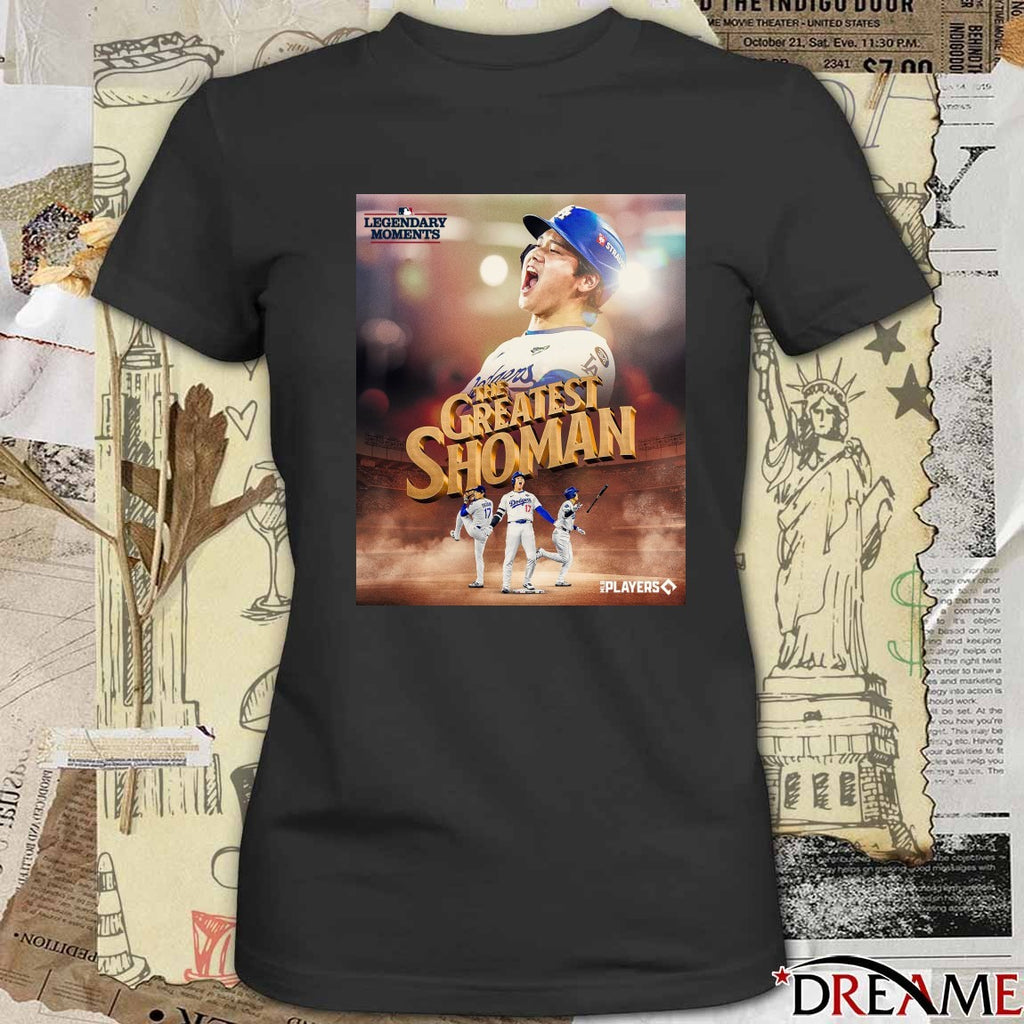 Los Angeles Dodgers Shohei Ohtani The Greatest Shoman Legendary Moments Poster t-shirt