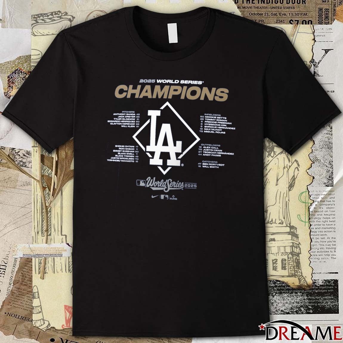 Los Angeles Dodgers Win Toronto Blue Jays 2025 World Series Champions Roster t-shirt