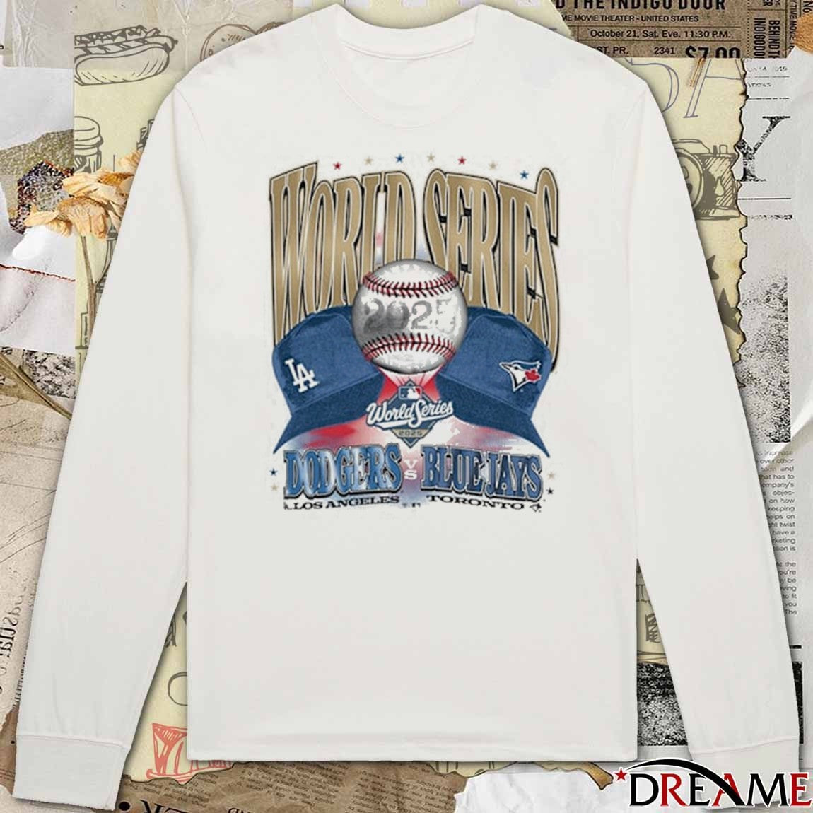 Los Angeles Dodgers vs Toronto Blue Jays 2025 MLB WS World Series Participant Dueling Caps t-shirt