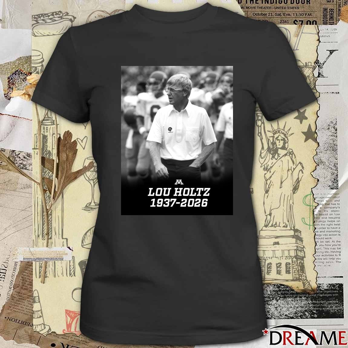 Lou Holtz 1937-2026 Minnesota Football t-shirt