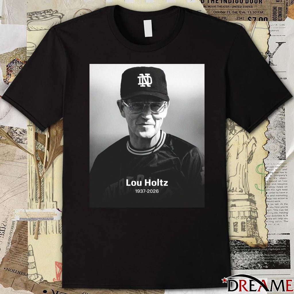 Lou Holtz 1937-2026 Notre Dame ESPN t-shirt