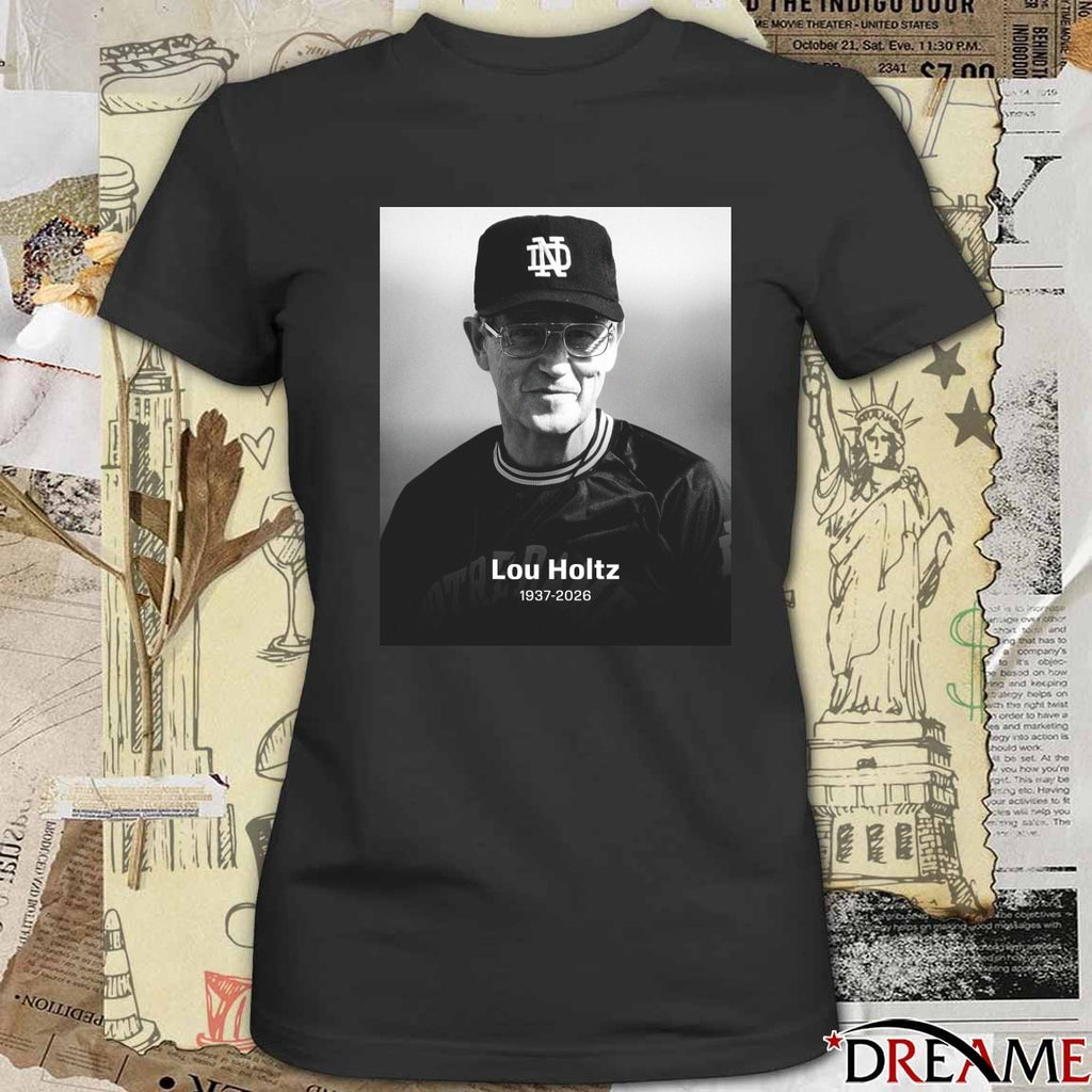 Lou Holtz 1937-2026 Notre Dame ESPN t-shirt