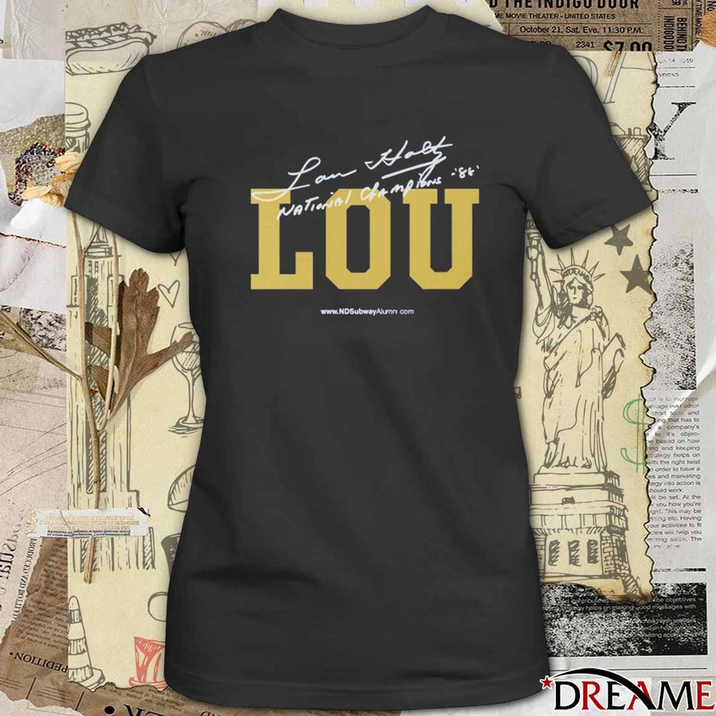 Lou Holtz National Champions Notre Dame Lou Holtz 1973-2026 t-shirt