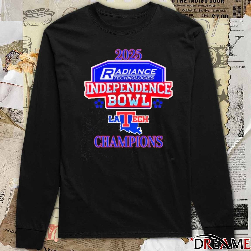 Louisiana Tech Bulldogs 2025 Radiance Technology Independence Bowl Champions t-shirt
