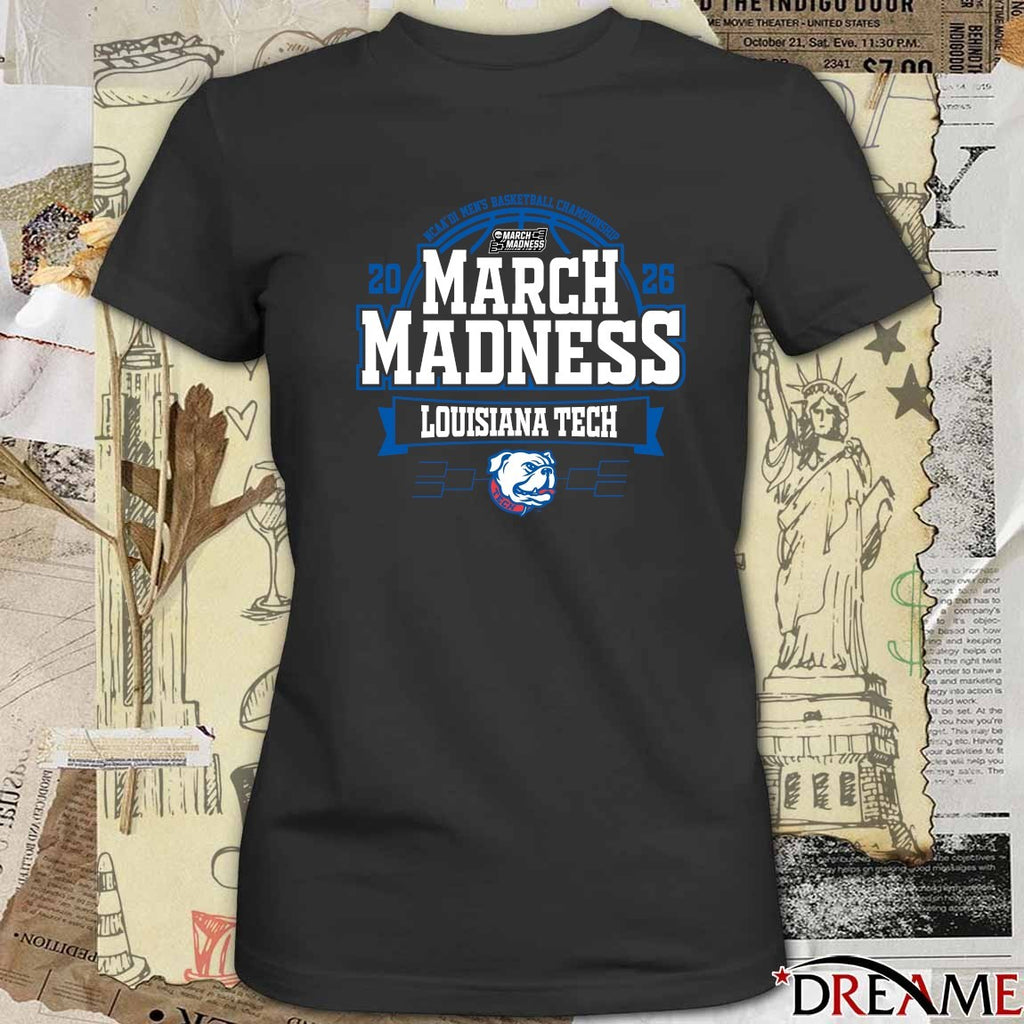 Louisiana Tech Bulldogs 2026 NCAA DI Men’s Basketball Championship March Madness Bound t-shirt