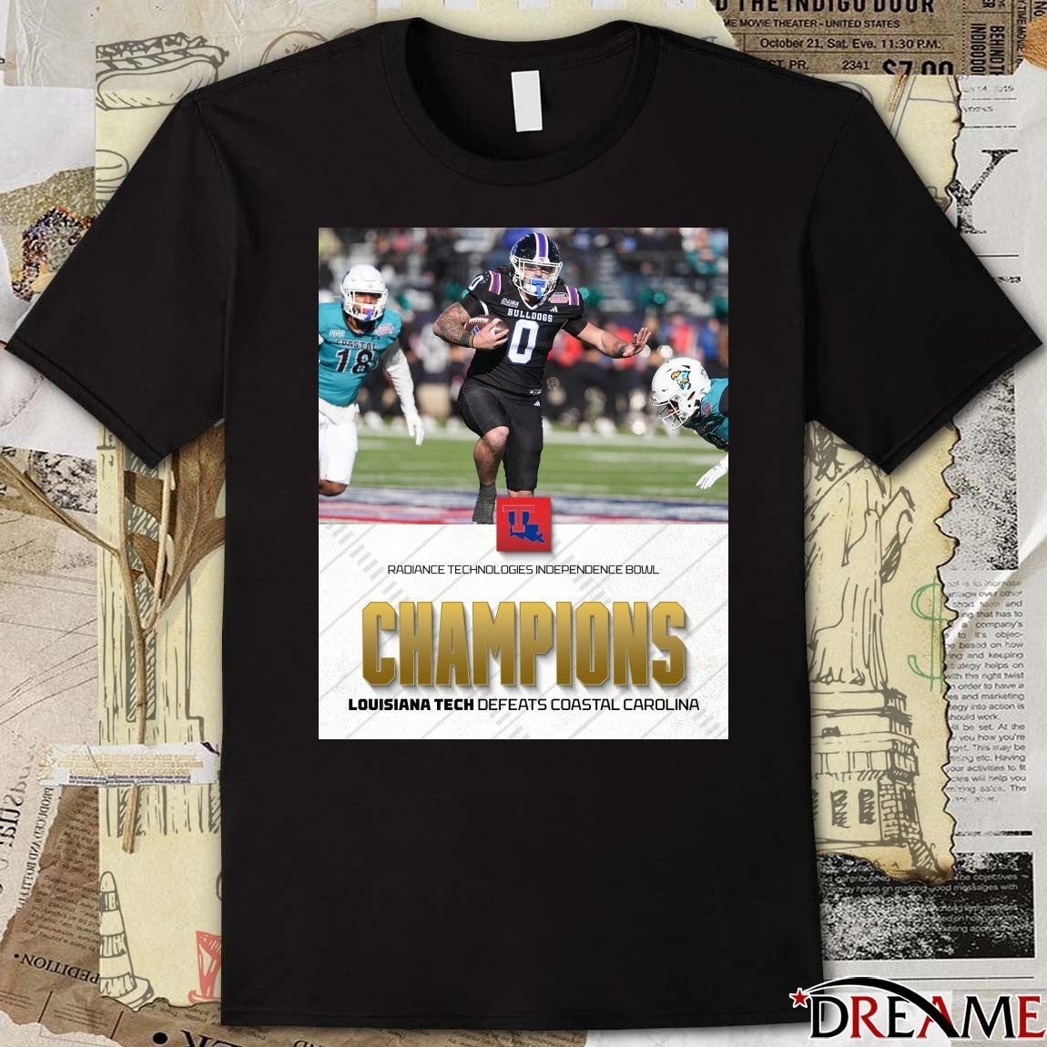 Louisiana Tech Bulldogs defeated Coastal Carolina Chanticleers 2025 Radiance Technologies Independence Bowl Poster t-shirt