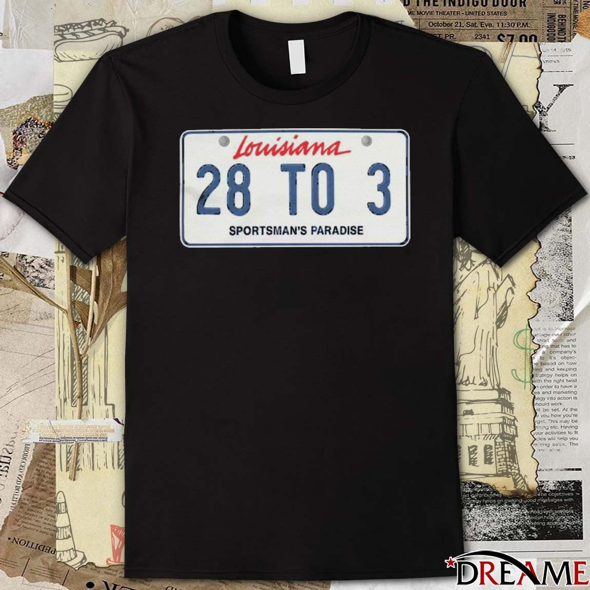 Louisiana The 28 to 3 Sportsman’s Paradise Podcast t-shirt