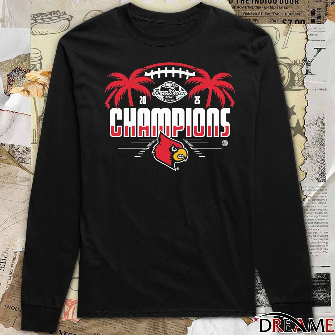 Louisville Cardinals 2025 Bush’s Boca Raton Bowl Of Beans Champions t-shirt
