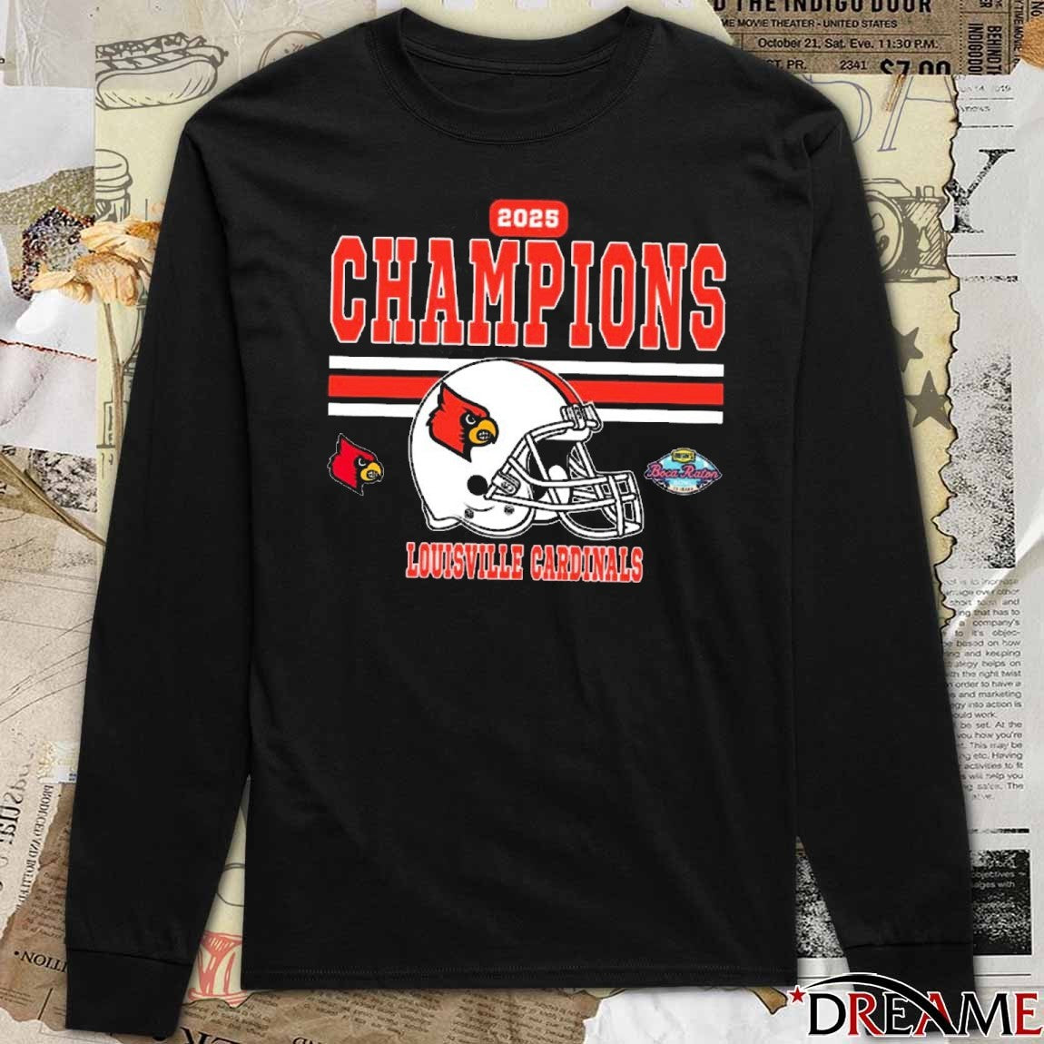 Louisville Cardinals Football Champions 2025 Bush’s Boca Raton Bowl Of Beans t-shirt