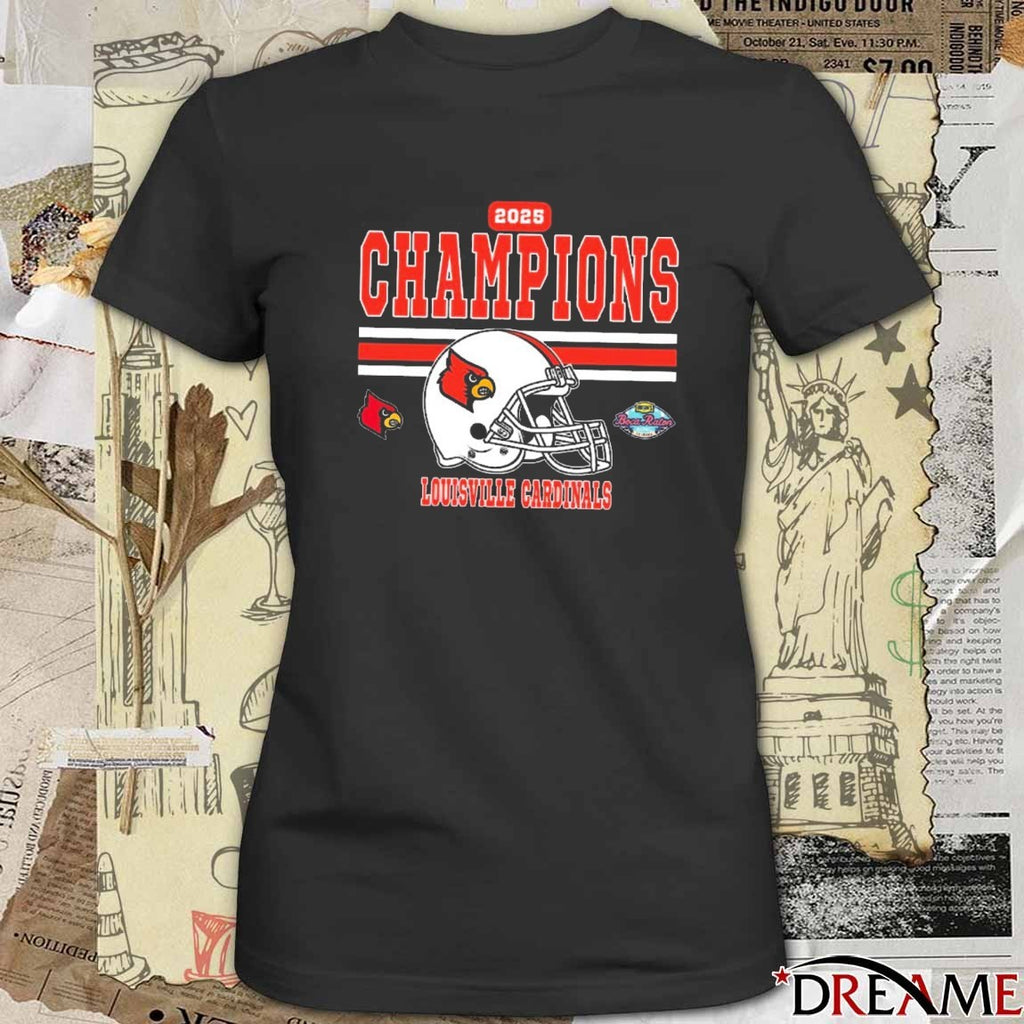 Louisville Cardinals Football Champions 2025 Bush’s Boca Raton Bowl Of Beans t-shirt