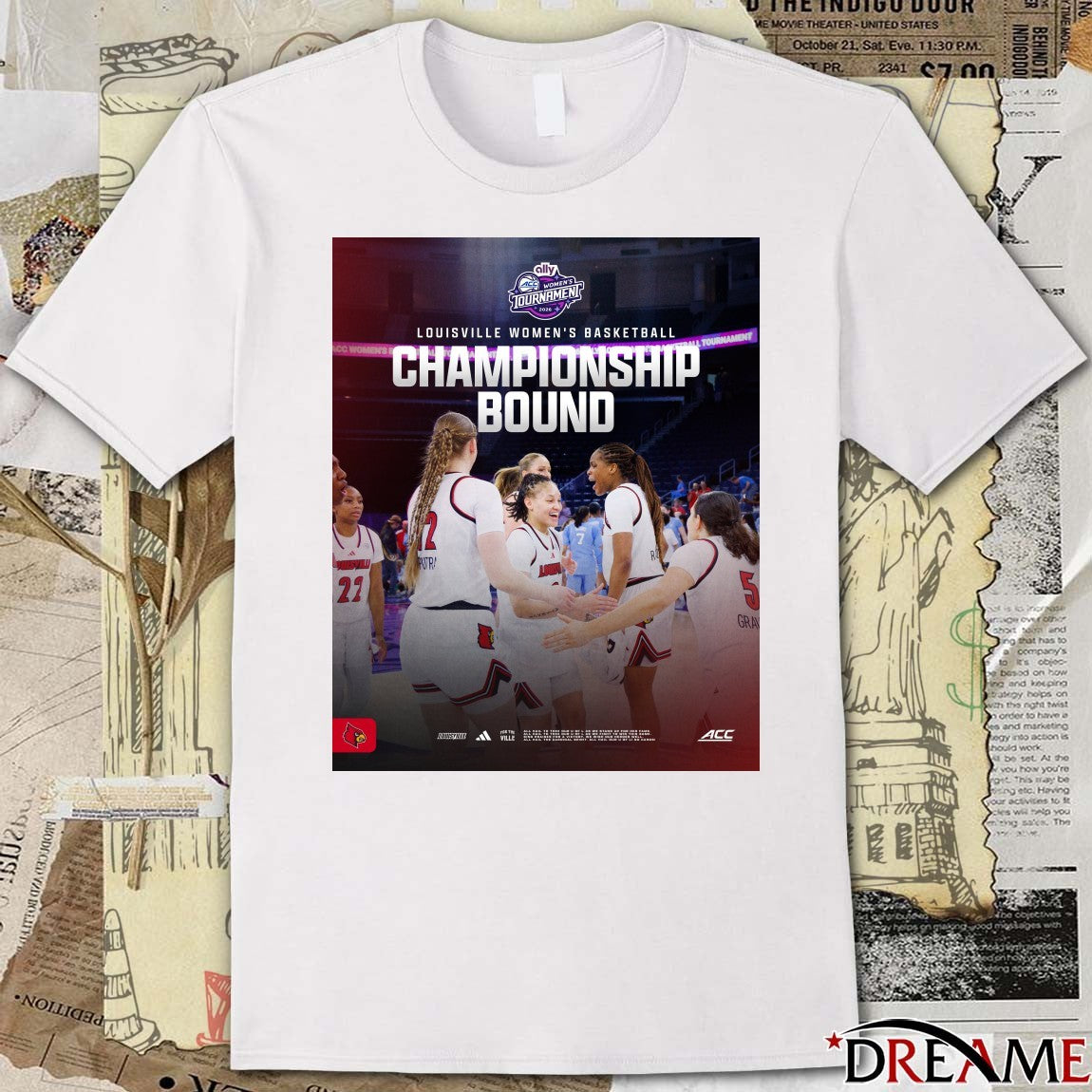 Louisville Women’s Basketball Tournament Championship Bound Poster t-shirt