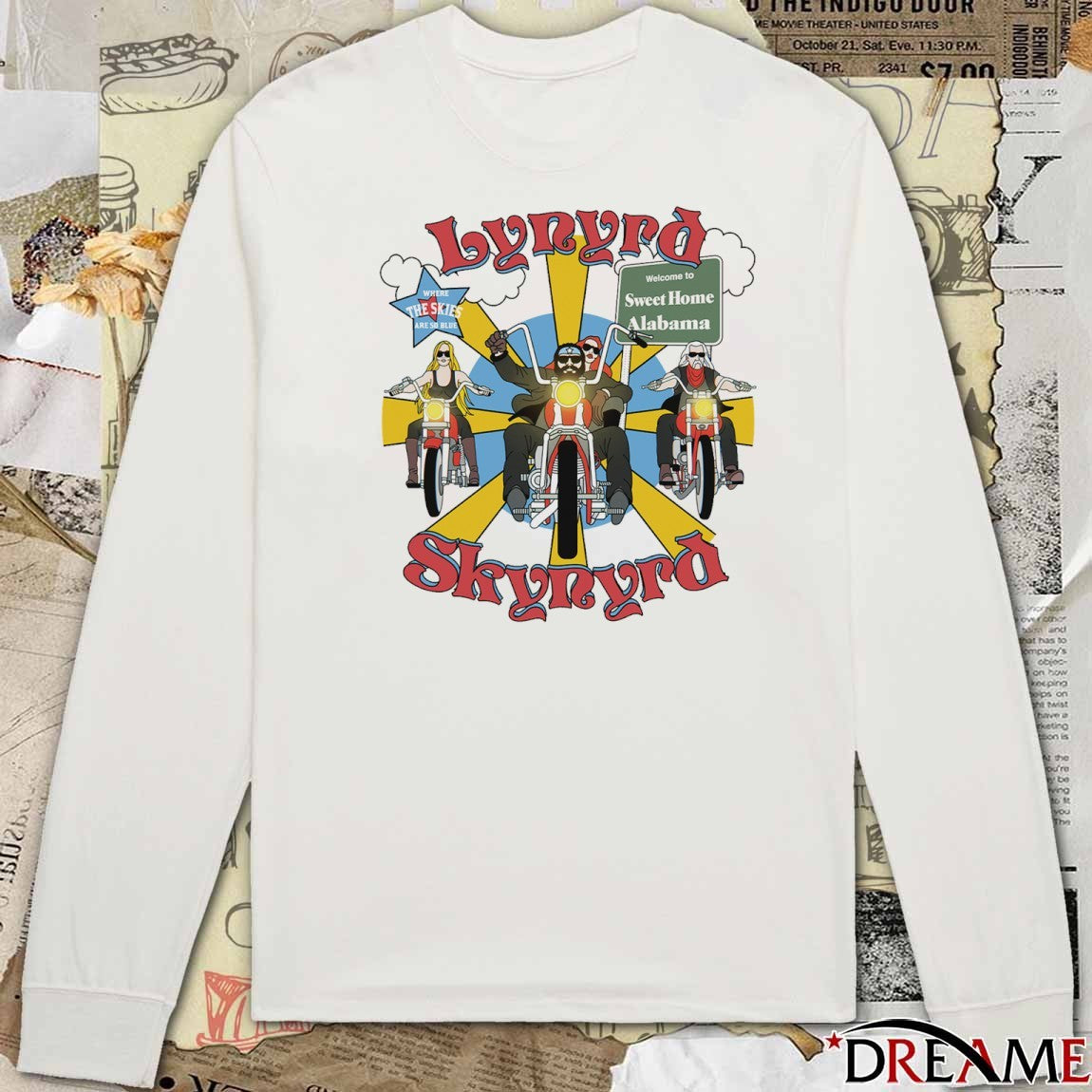 Lynyrd Skynyrd Road Trippin Welcome To Sweet Home Alabama Where The Skies Are So Blue t-shirt