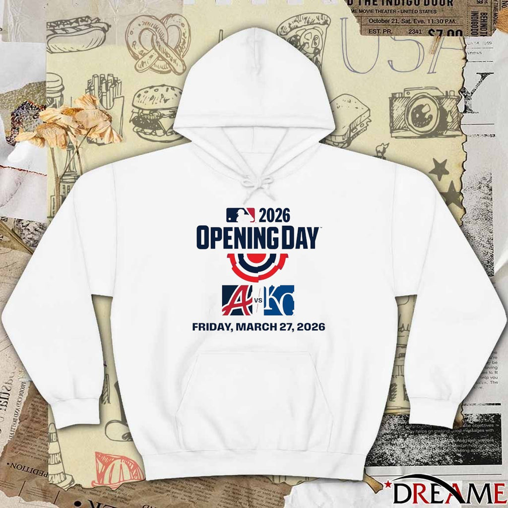 MLB 2026 Opening Day Atlanta Braves vs Kansas City Royals On Friday, March 27 t-shirt