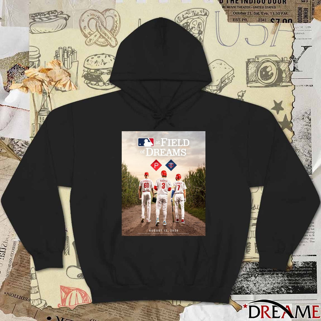 MLB At Field Of Dreams Philadelphia Phillies Vs Minnesota Twins August 13 2026 Poster t-shirt