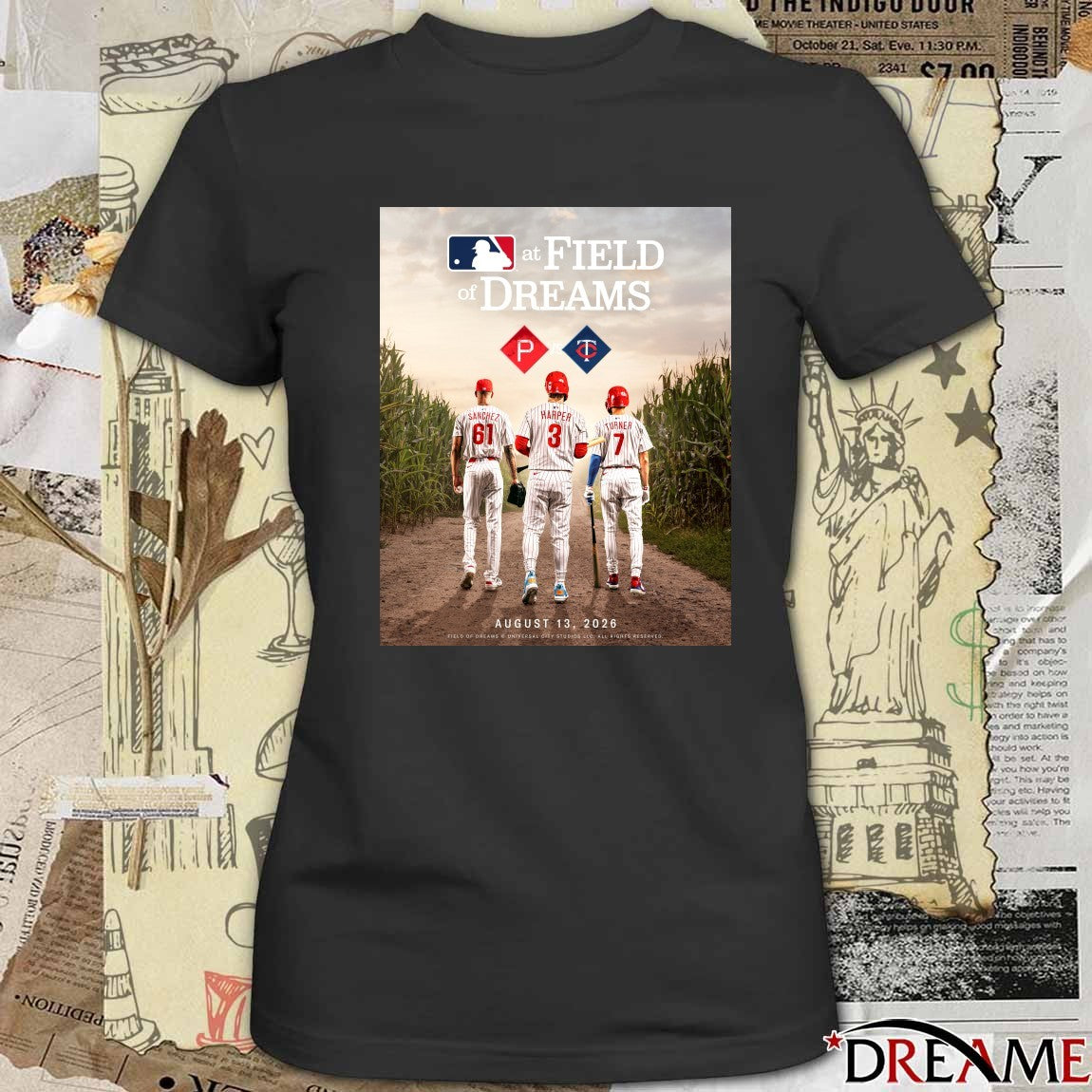 MLB At Field Of Dreams Philadelphia Phillies Vs Minnesota Twins August 13 2026 Poster t-shirt