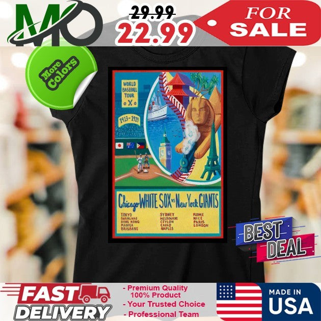 MLB Chicago White Sox vs New York Giants World Baseball Tour 2025 Commemorative Poster Fan Shirt
