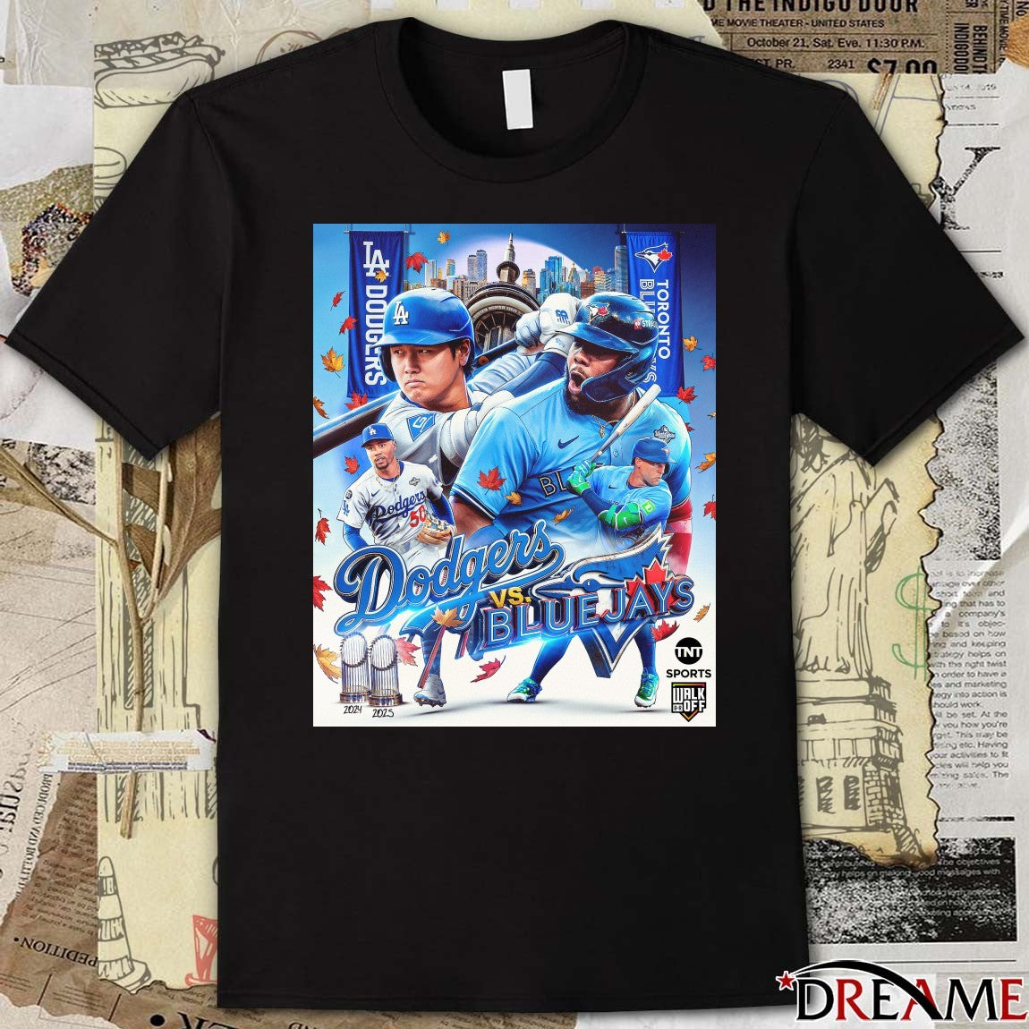 MLB Los Angeles Dodgers vs Toronto Blue Jays TNT Sports U.S. Poster t-shirt