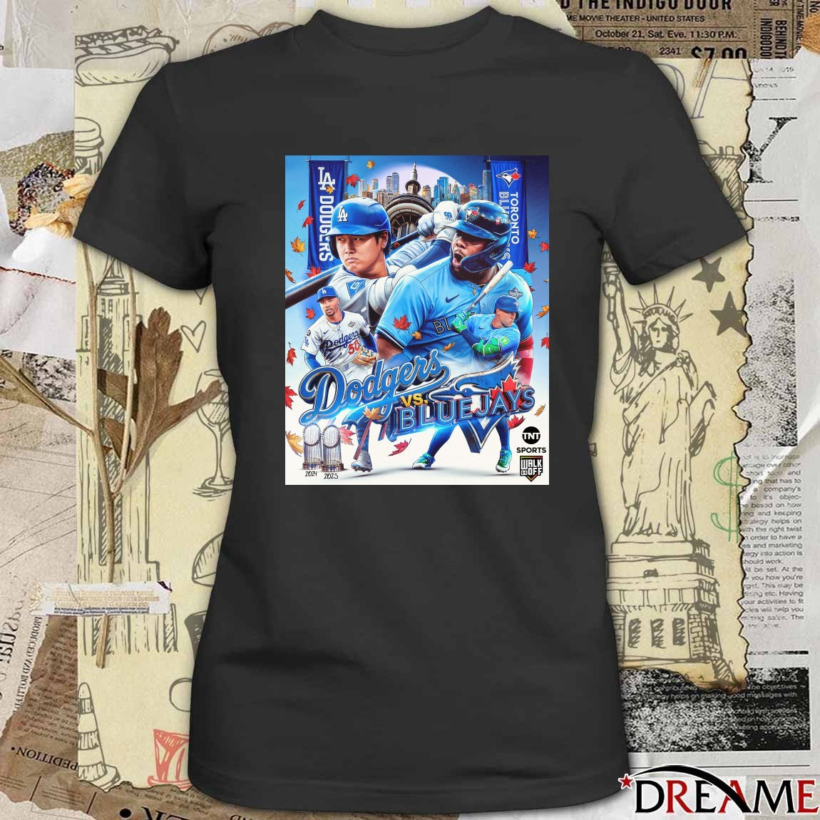 MLB Los Angeles Dodgers vs Toronto Blue Jays TNT Sports U.S. Poster t-shirt