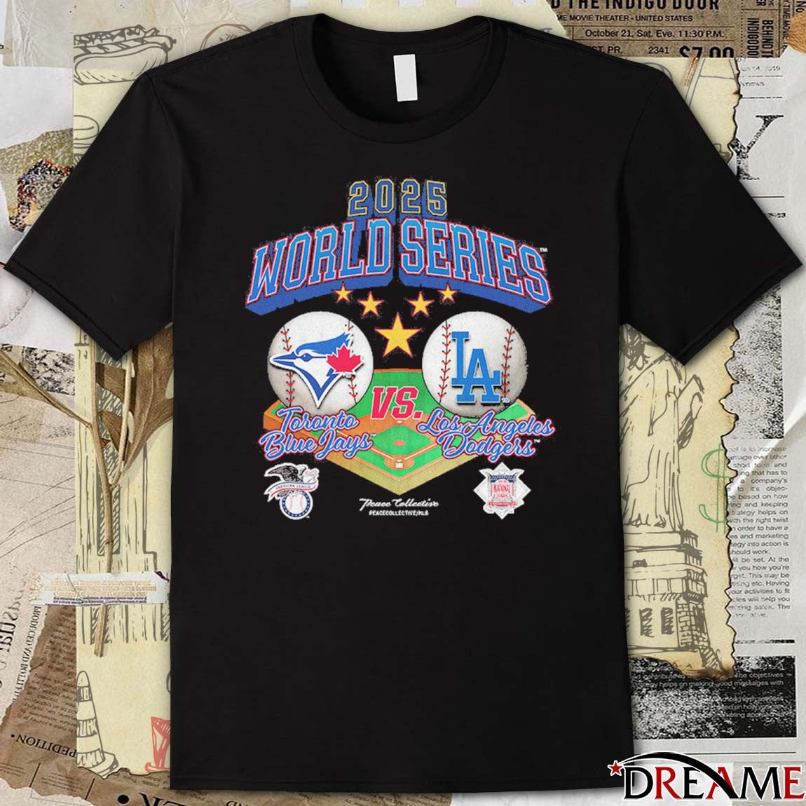 MLB World Series Friday, October 24, 2025 Toronto Blue Jays vs LA Dodgers Logo Vintage t-shirt