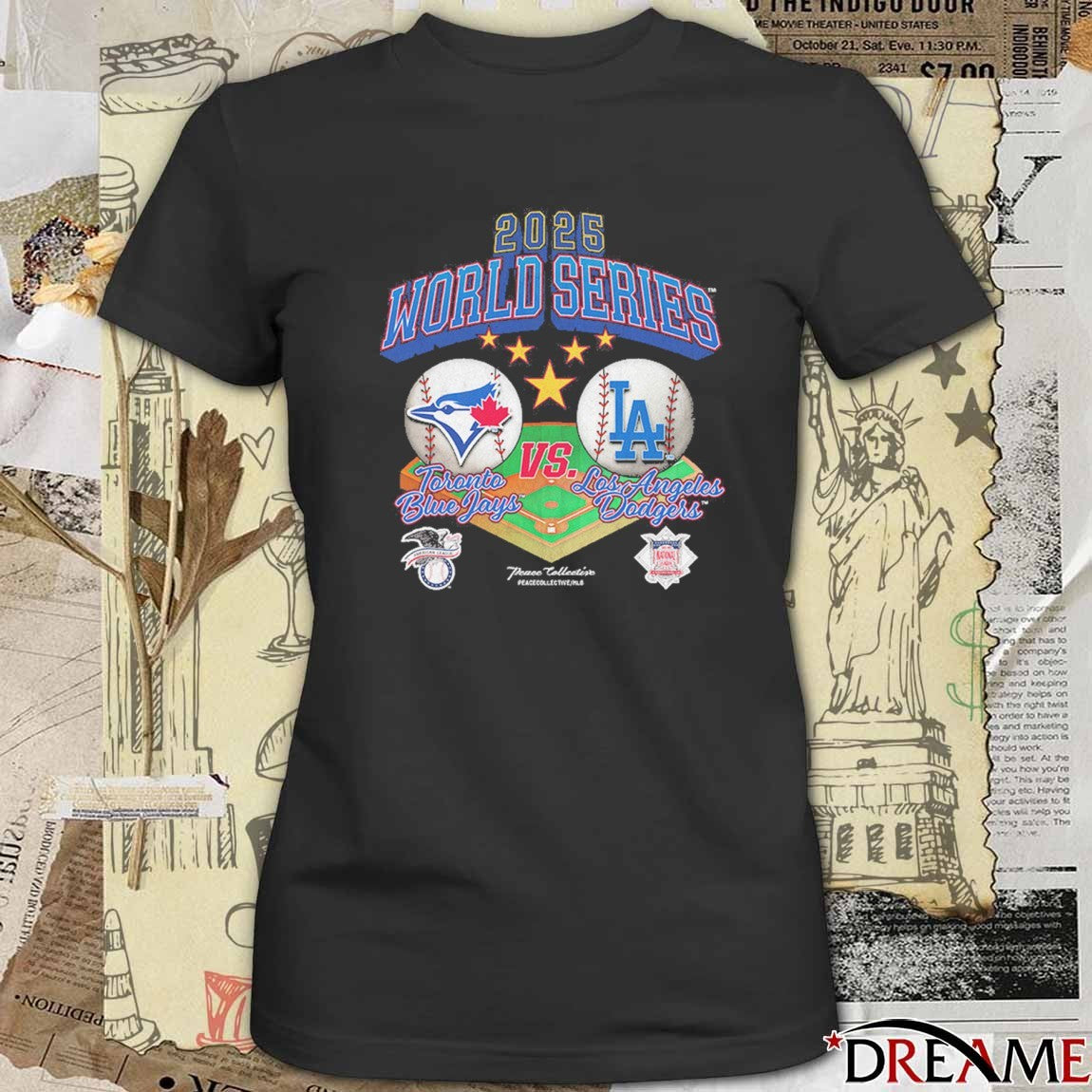 MLB World Series Friday, October 24, 2025 Toronto Blue Jays vs LA Dodgers Logo Vintage t-shirt