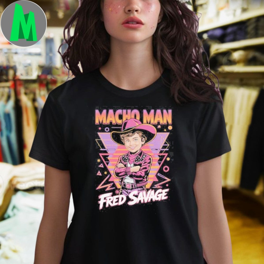 Macho Man Fred Savage Graphic T-Shirt 80s Vibe Actor Fan Apparel Retro Tee