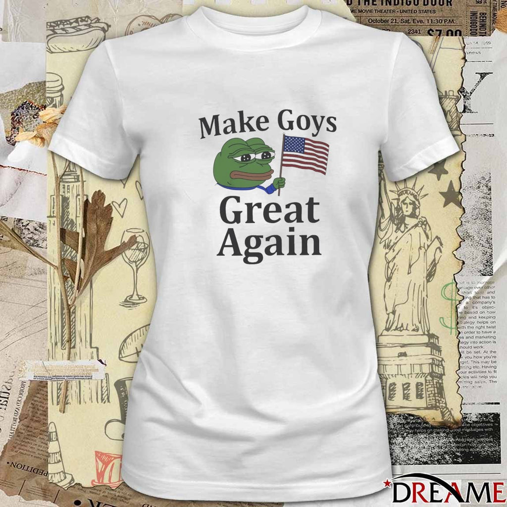 Make Goys Great Again Frog USA Flag 2025 t-shirt