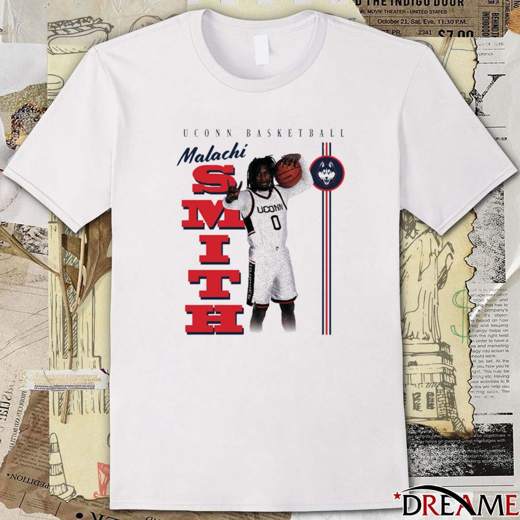 Malachi Smith Illustrated Uconn Huskies Basketball 2026 NIL t-shirt