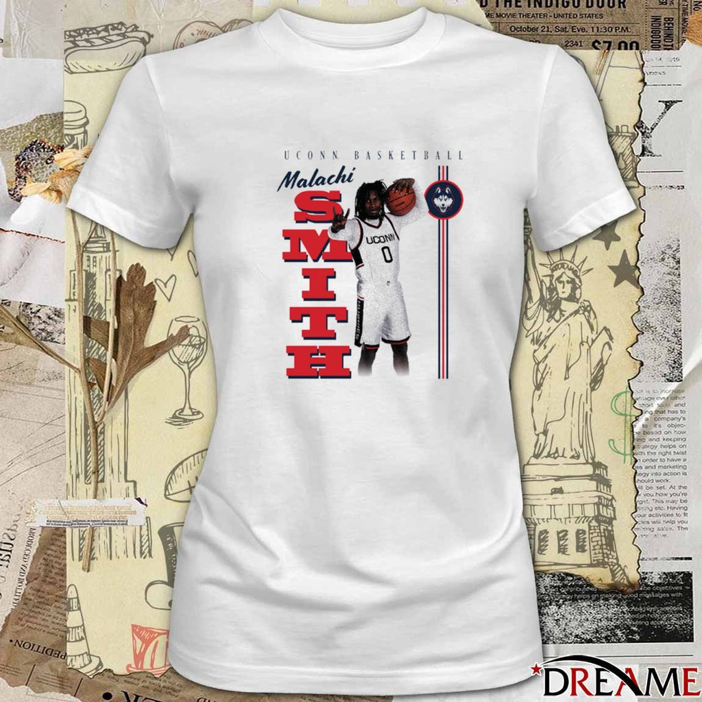 Malachi Smith Illustrated Uconn Huskies Basketball 2026 NIL t-shirt