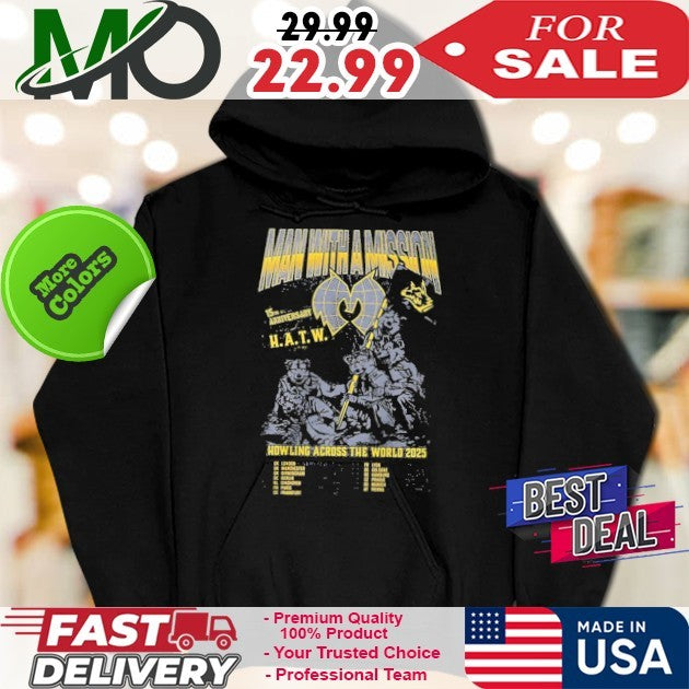 Man With Mission Howling Across The World Eu Tour 2025 Logo Shirt