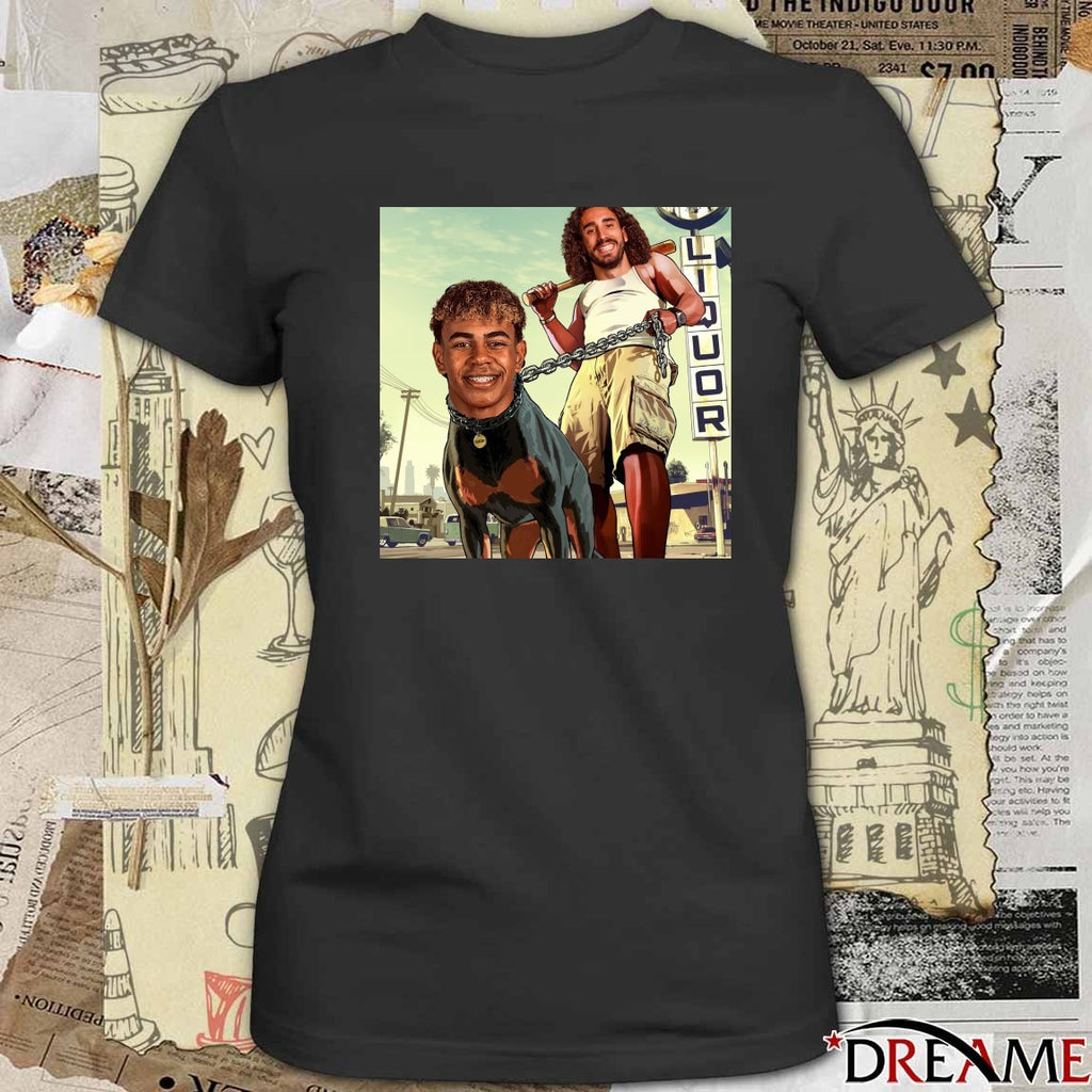 Marc Cucurella And Lamine Yamal Franklin And Chop Meme t-shirt