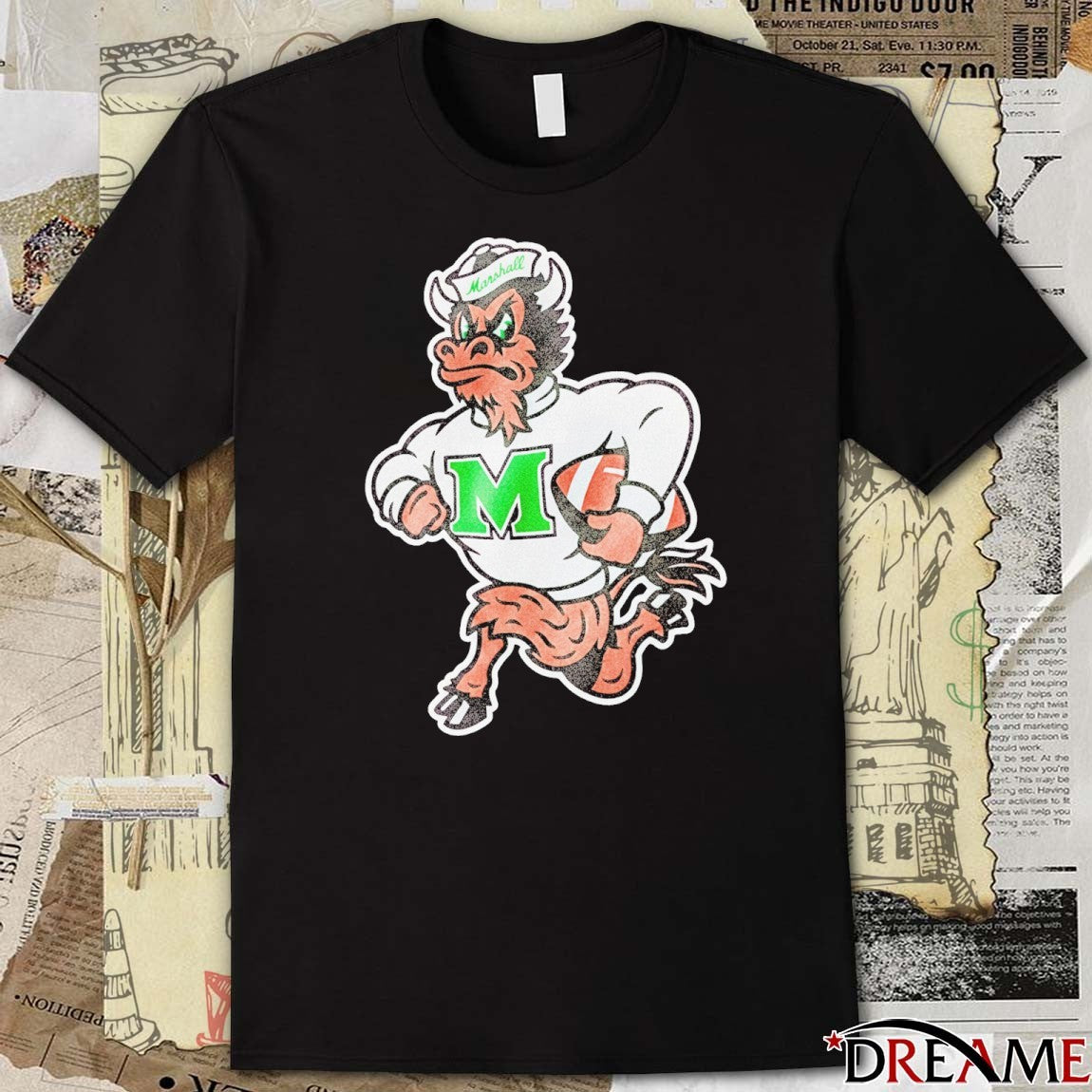 Marshall University Gridiron Marco Mascot New Logo t-shirt