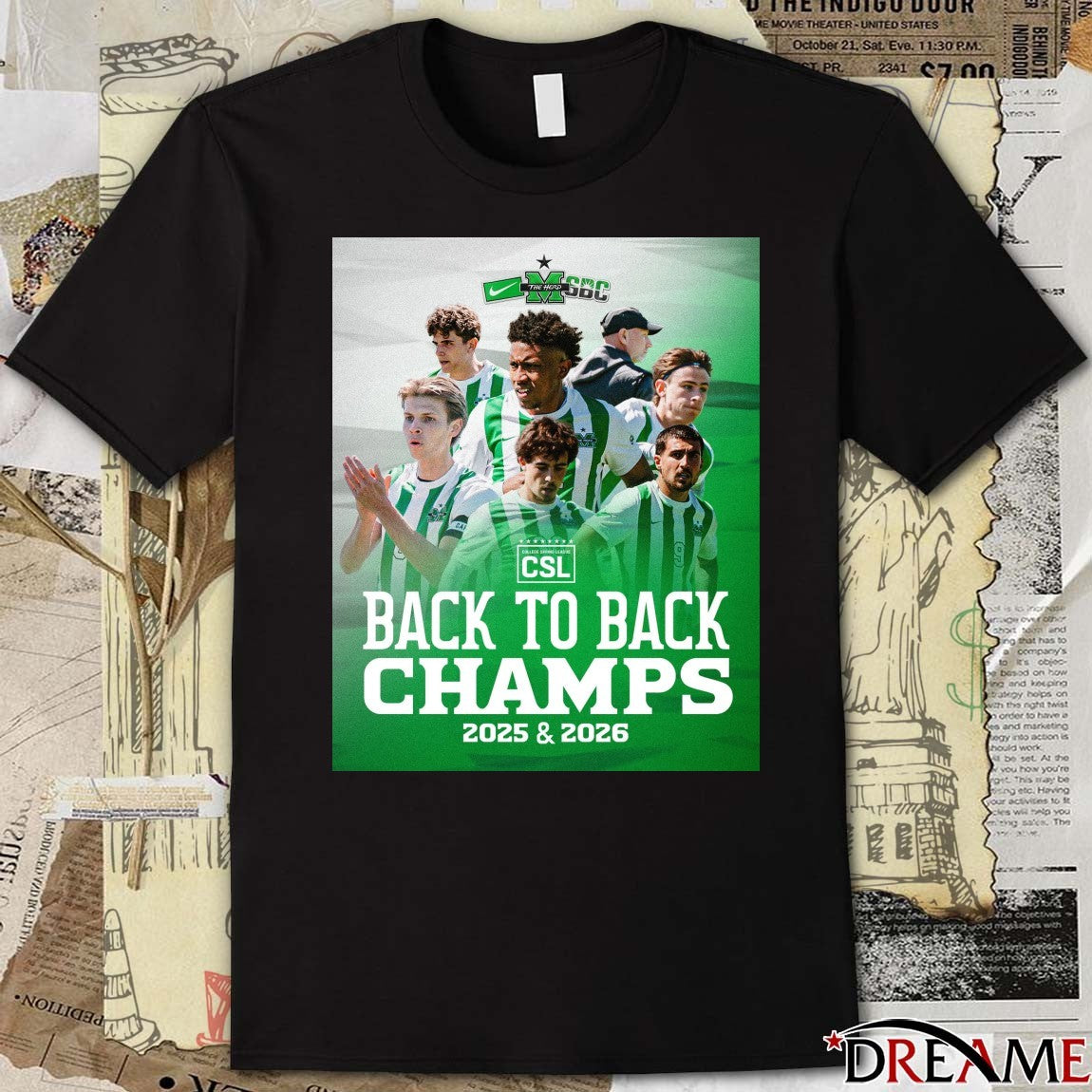 Marshall University Men’s Soccer Back To Back Champs 2025-2026 CLS Poster t-shirt