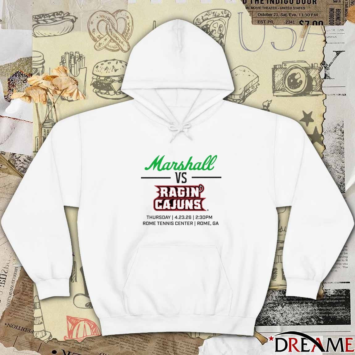 Marshall vs. Ragin’ Cajuns Rome Tennis Center Rome GA 2026 t-shirt
