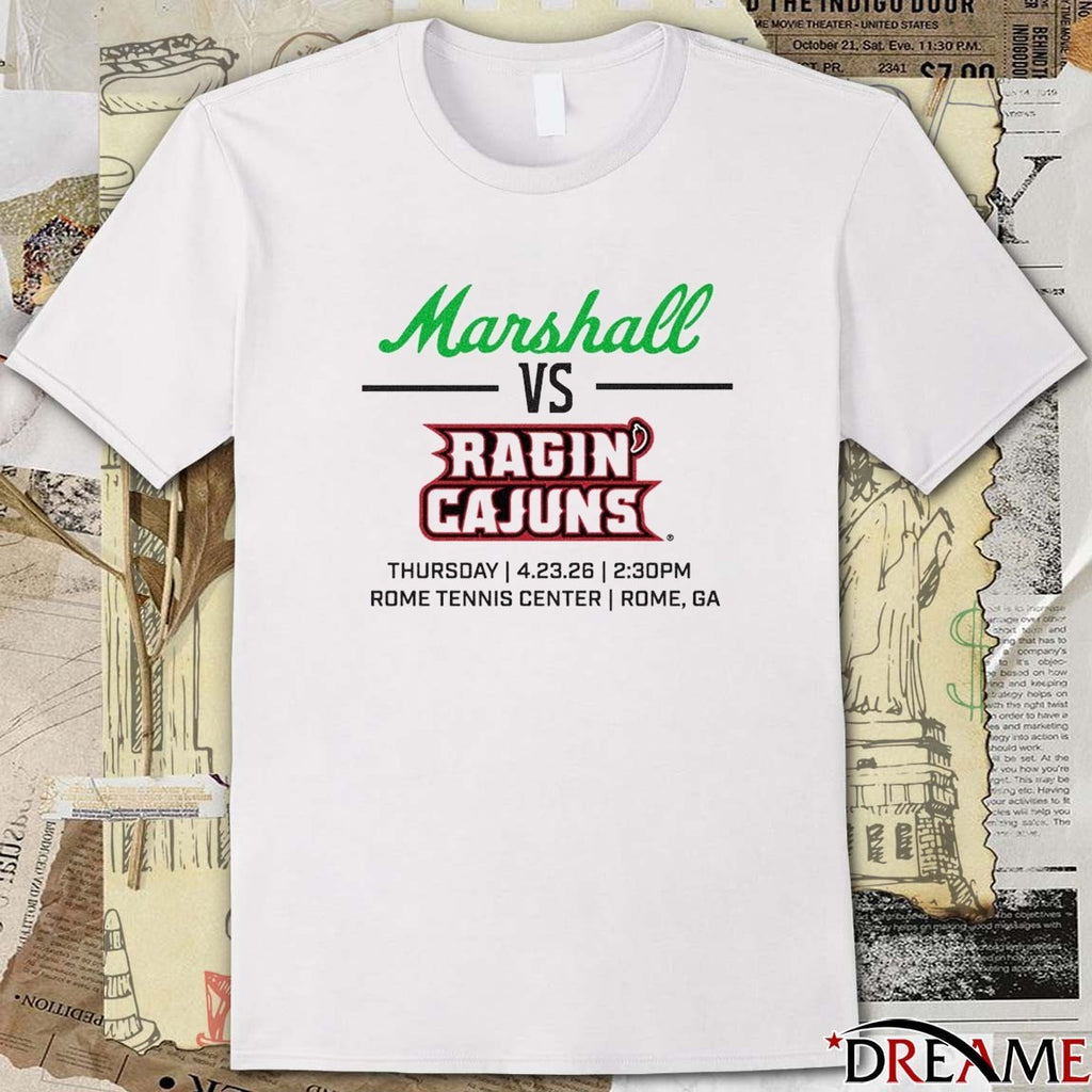 Marshall vs. Ragin’ Cajuns Rome Tennis Center Rome GA 2026 t-shirt