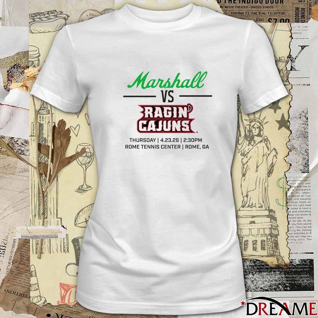 Marshall vs. Ragin’ Cajuns Rome Tennis Center Rome GA 2026 t-shirt