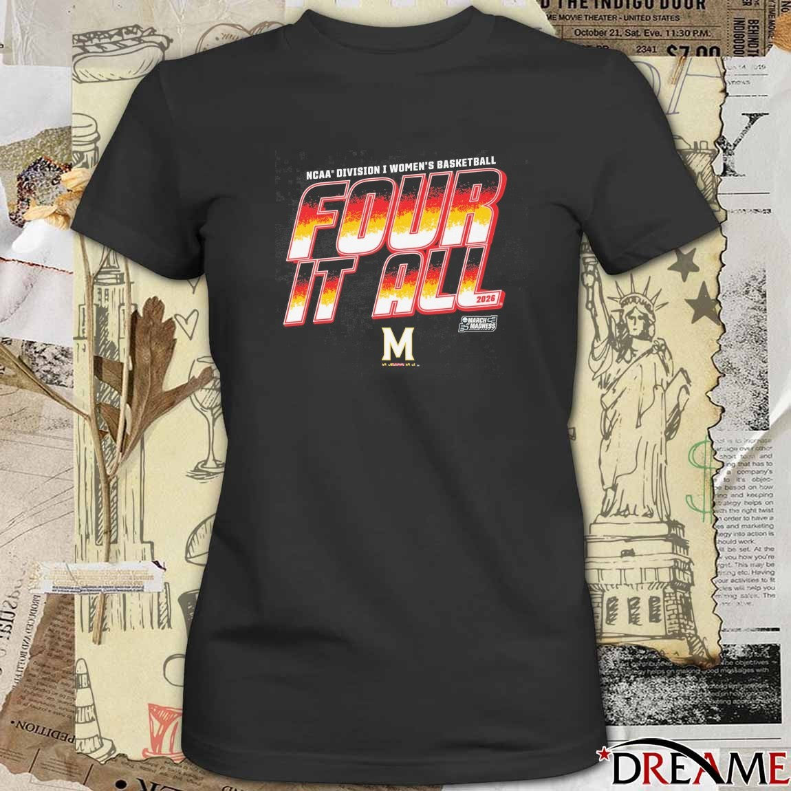Maryland Terrapins 2026 NCAA Division I Women’s Basketball Four It All March Madness t-shirt