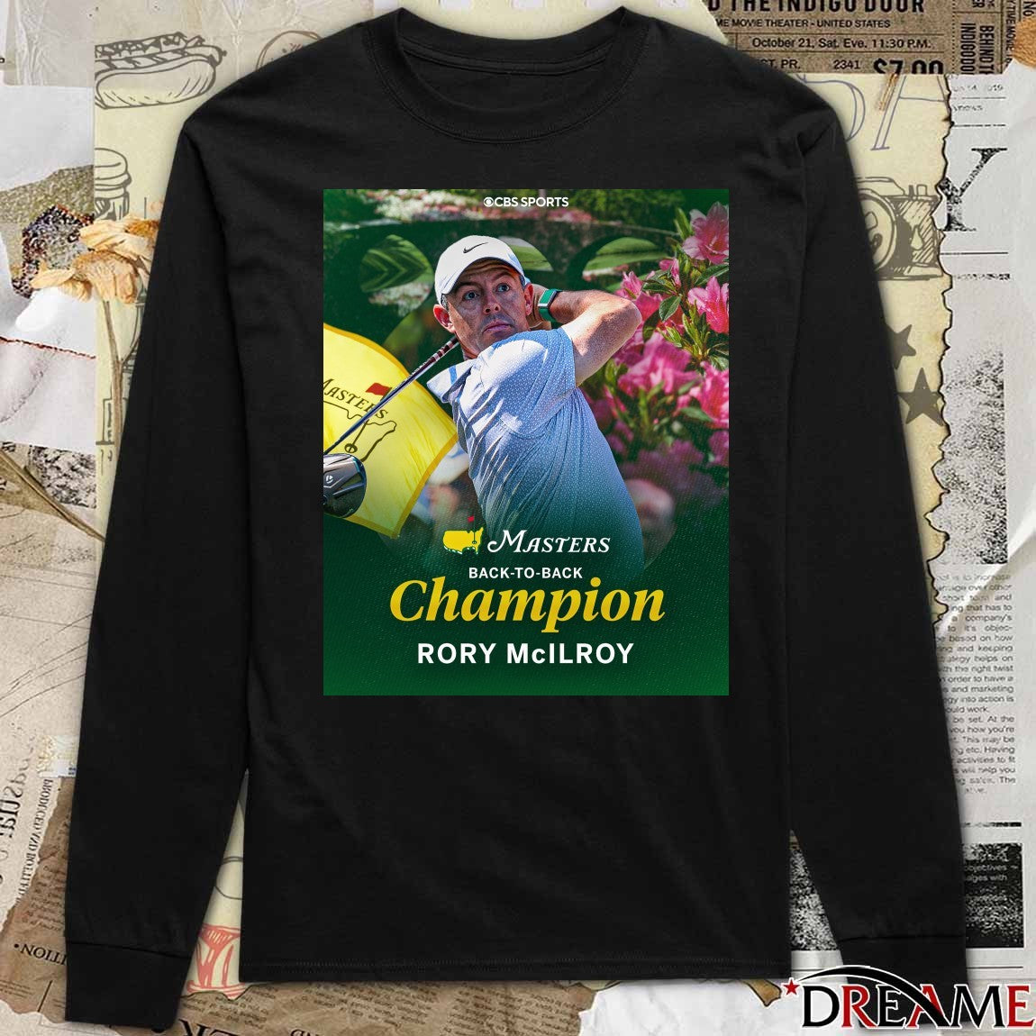 Masters Back To Back Champion Rory McIlroy At Augusta National 2026 Poster t-shirt
