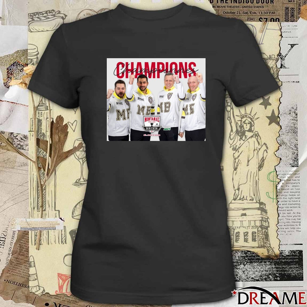 Matt Dunstone, Colton Lott, E.J. Harnden and Ryan Harnden 2026 Montana’s BBQ & Bar Champions Poster t-shirt