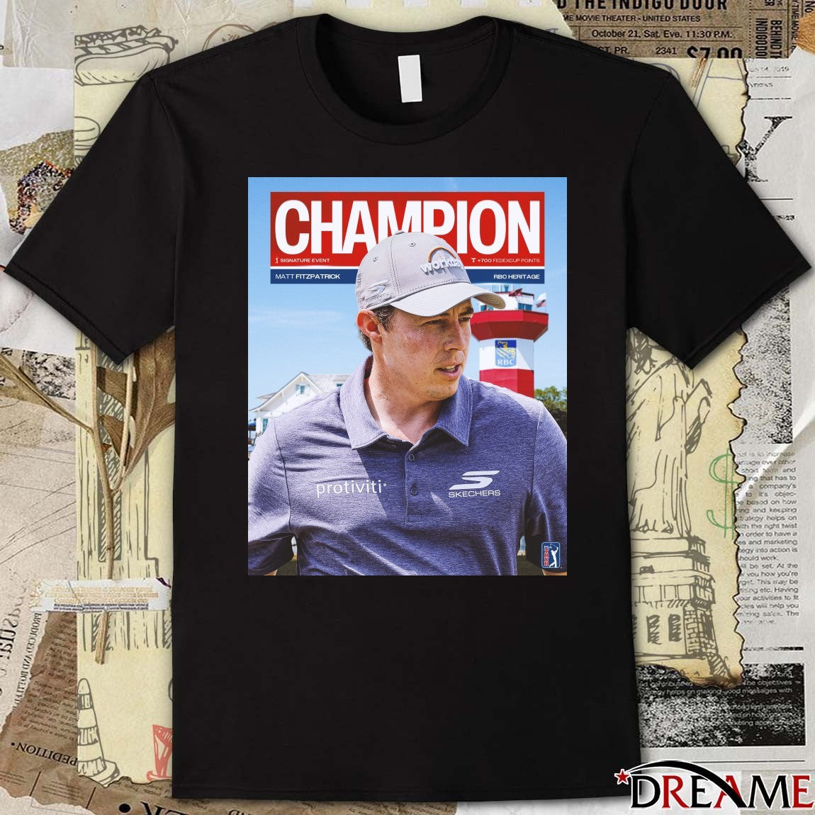 Matt Fitzpatrick 2026 RBC Heritage Champion PGA Tour Poster t-shirt
