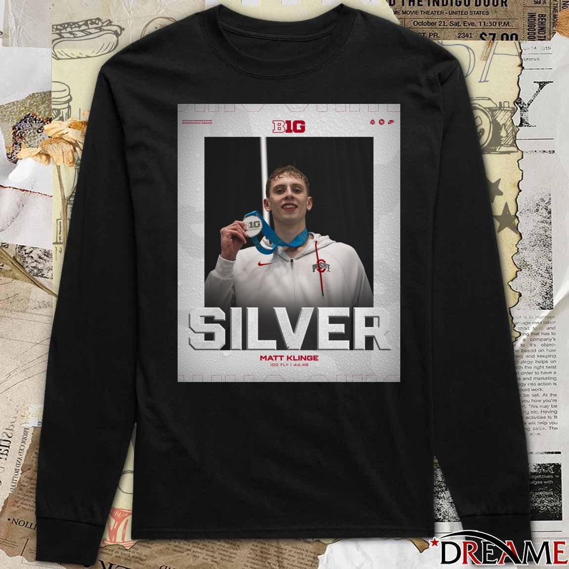 Matt Klinge Silver Medal Ohio State Swimming And Diving 100 Fly Poster t-shirt