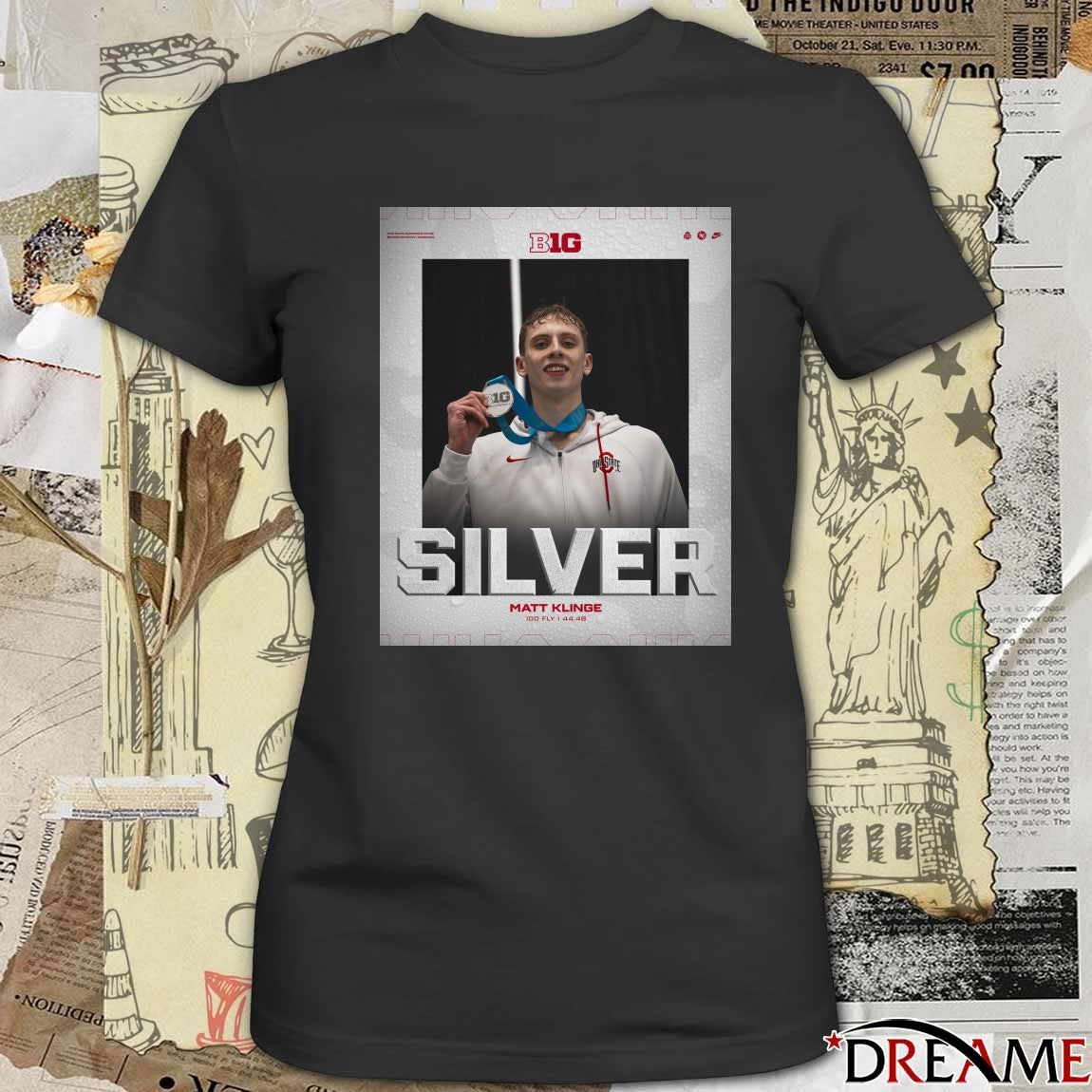 Matt Klinge Silver Medal Ohio State Swimming And Diving 100 Fly Poster t-shirt