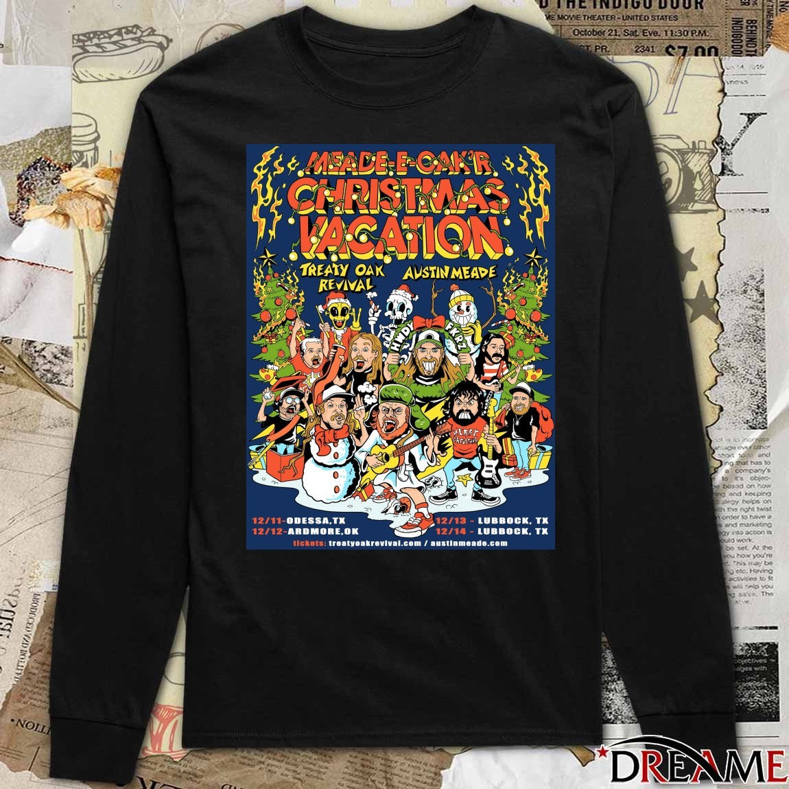 Meade-E-Cakr Christmas Vacation Treaty Oak Revival and Austin Meade December 11-14 2025 Poster t-shirt