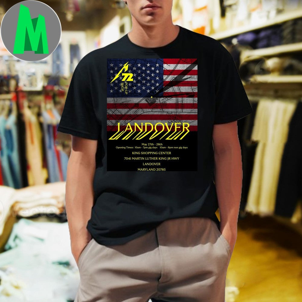 Mecalitta Pop-Up Shop Landover MD American Flag Graphic T-Shirt Event Merch