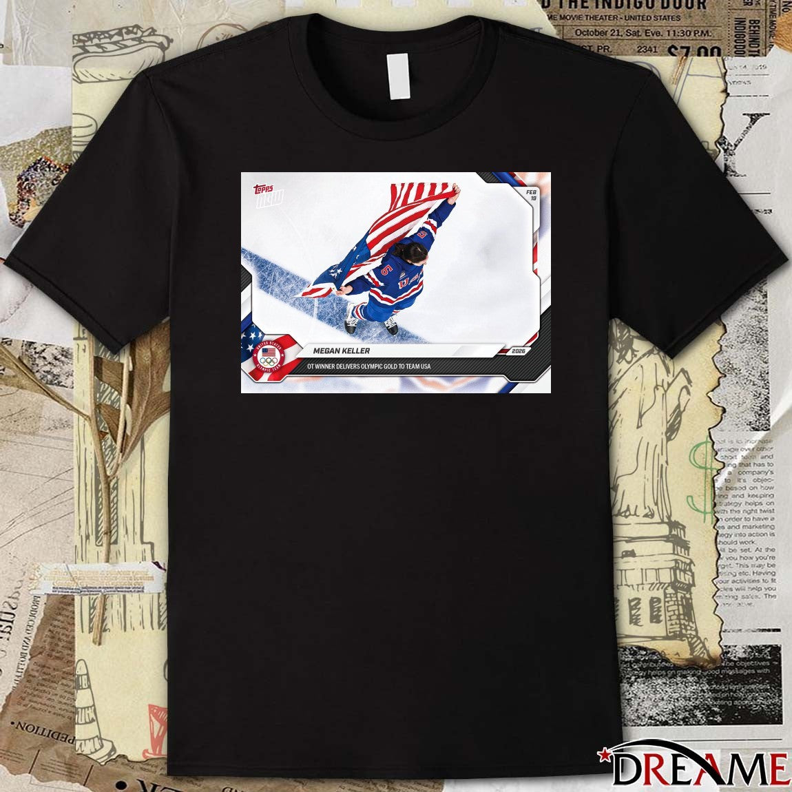 Megan Keller Ot Winner Delivers Olympic Gold To Team USA Topps Now Poster t-shirt