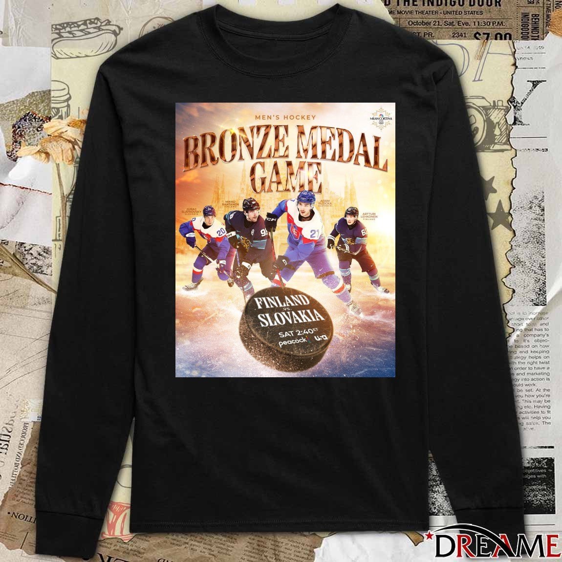 Men’s Hockey Bronze Medal Game Finland Vs Slovakia 2026 Poster t-shirt