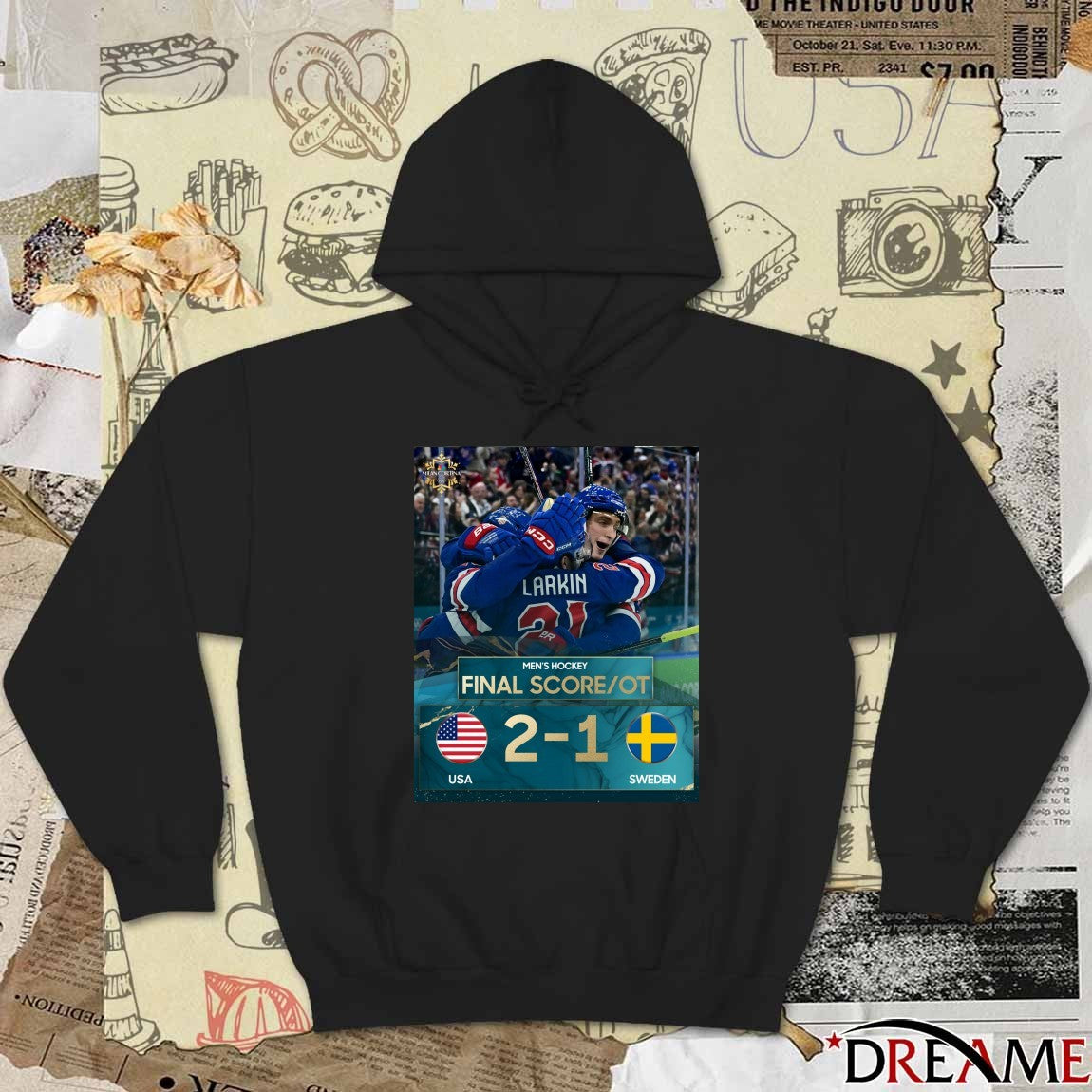 Men’s Hockey Final Score USA 2-1 Sweden 2026 Winter Olympics t-shirt