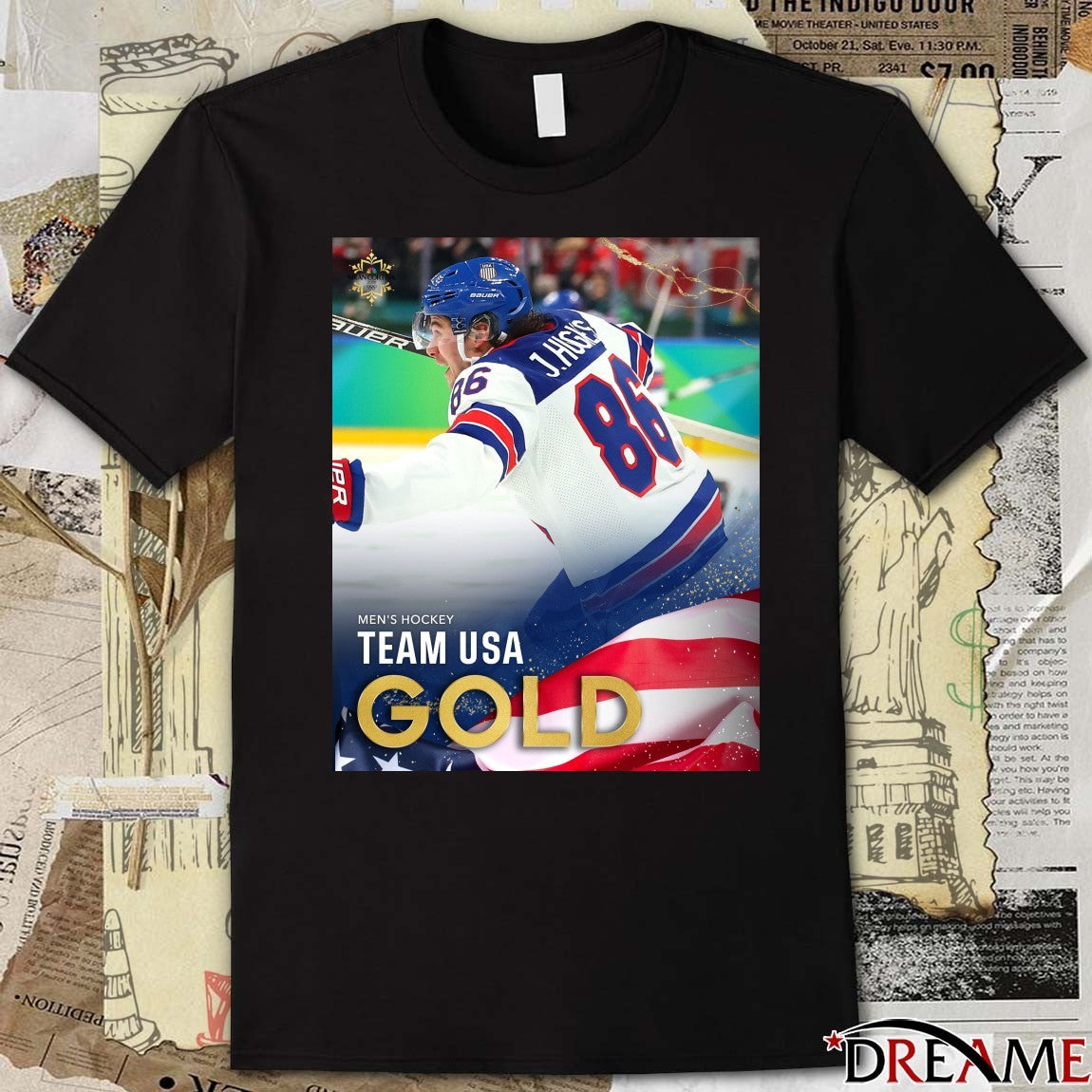 Men’s Hockey Team USA Gold Medal Olympic Champions Winter Olympics Poster t-shirt