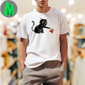 Meow Meow Black Cat Trump Hair Funny Graphic T-Shirt