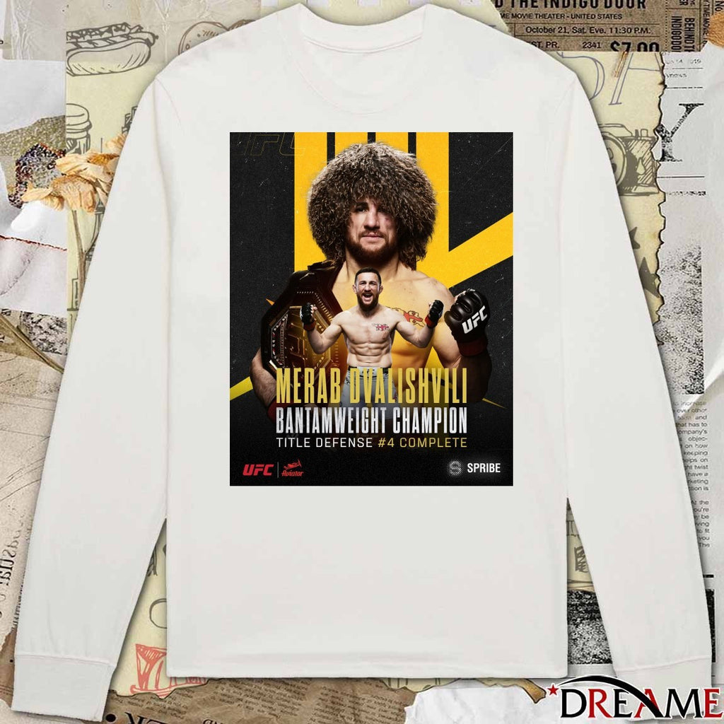 Merab Dvalishvili UFC Bantamweight Champion Title Defense #4 Complete Poster t-shirt